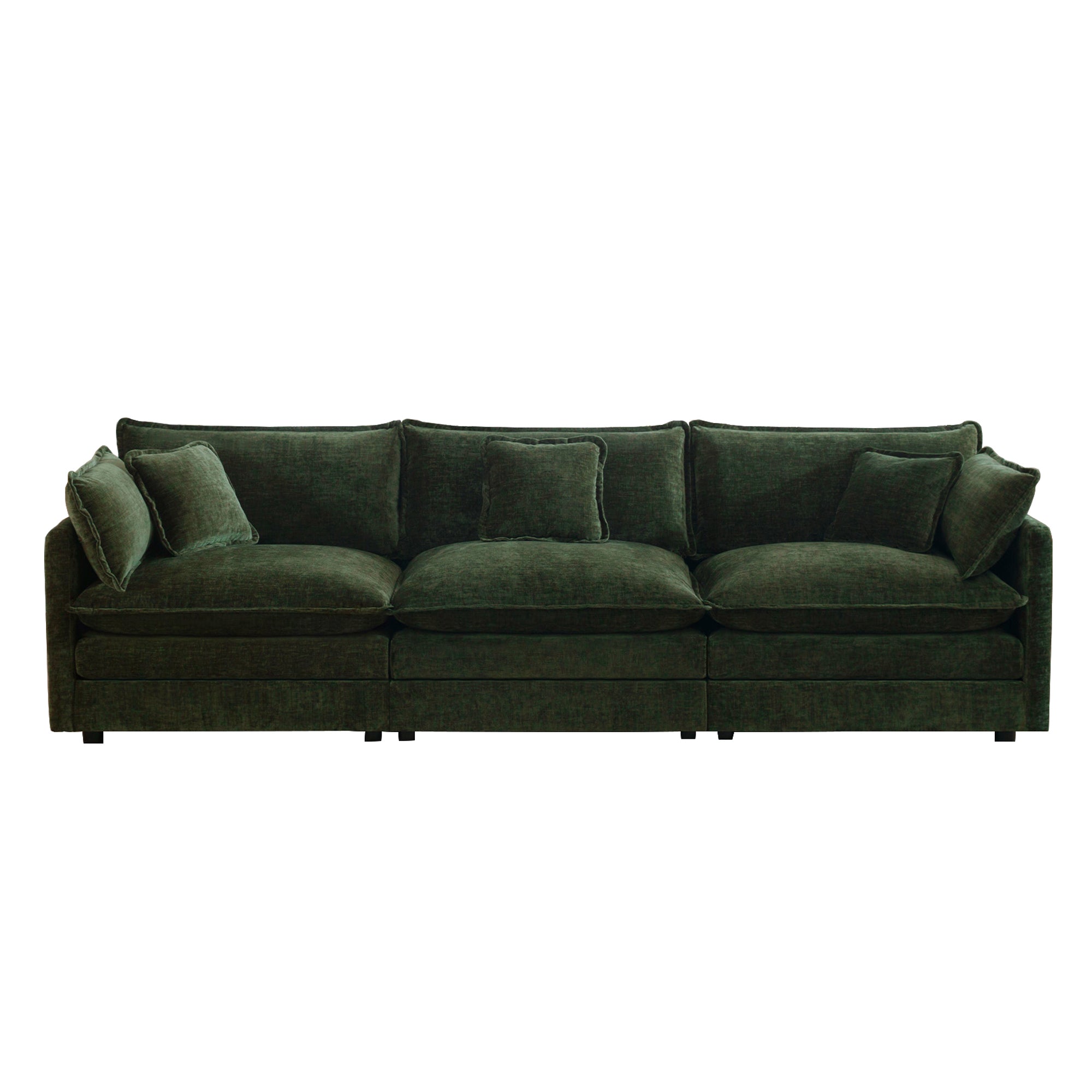 Mid-Century Modern Couch 3-Seater Sofa