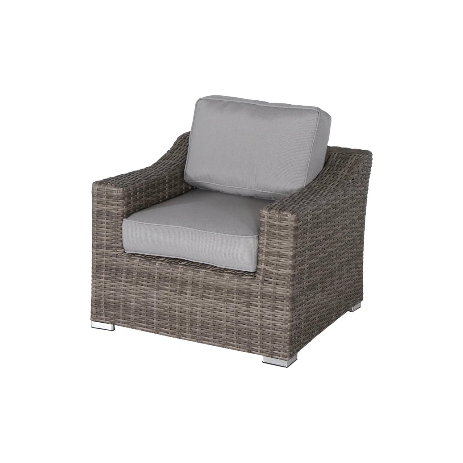 LSI Fully Assembled Outdoor Wicker Seating Group for 6 with Cushions