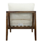 Outdoor Club Chair, Acacia Wood Frame with Rope Back