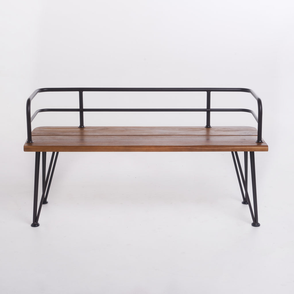 Zion Industrial Wood and Metal Bench