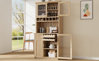 TOPMAX Farmhouse Freestanding Buffet with Hutch