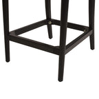 Panama 26.5" Curved Back Cane Rattan Counter Stool, Set of 2, Ebony