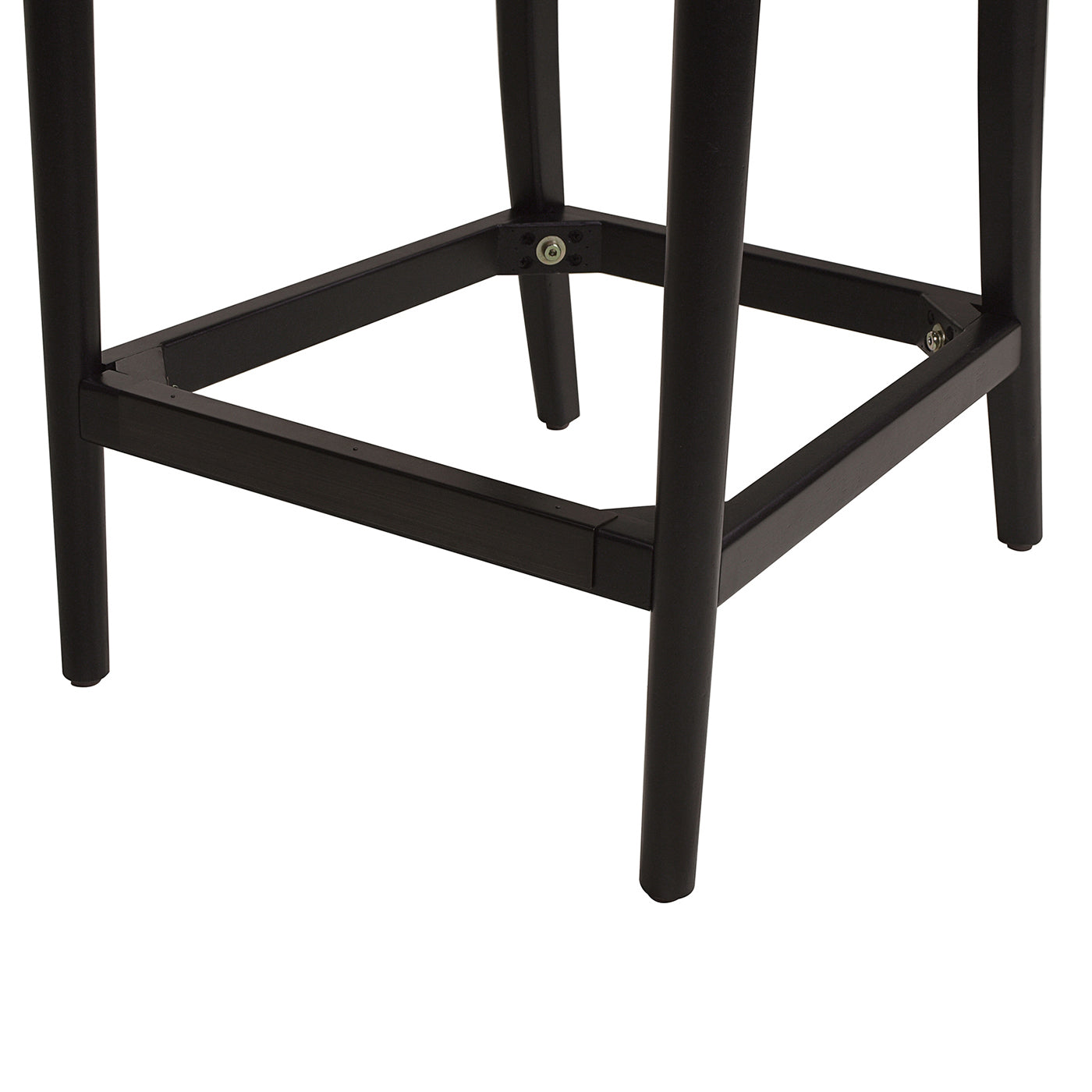 Panama 26.5" Curved Back Cane Rattan Counter Stool, Set of 2, Ebony