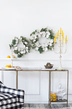 D11.8x15.4" Two-Tiered Round Wooden Tray