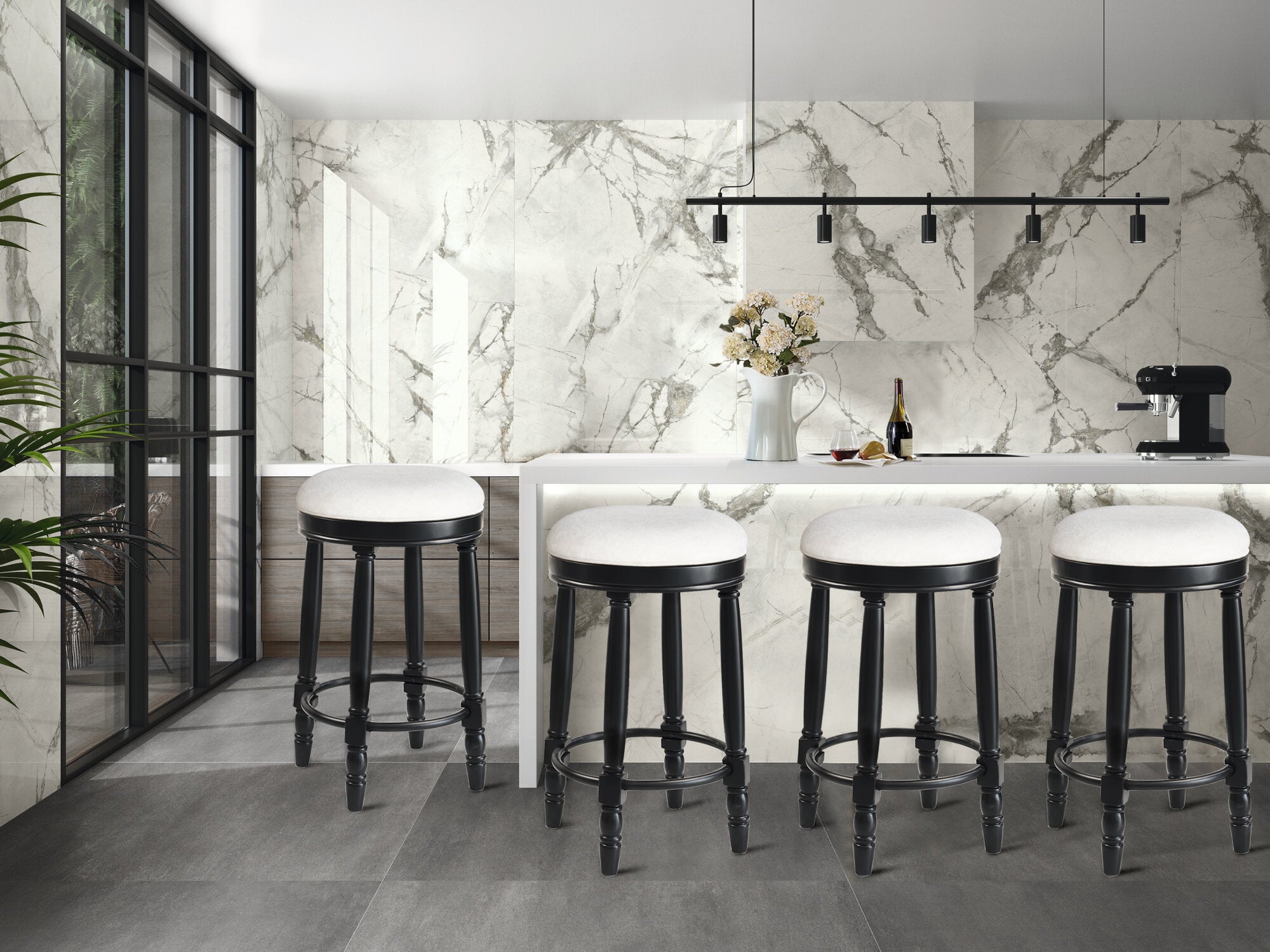 AGODY Bar Stools Set of 2, 26" Counter Height
