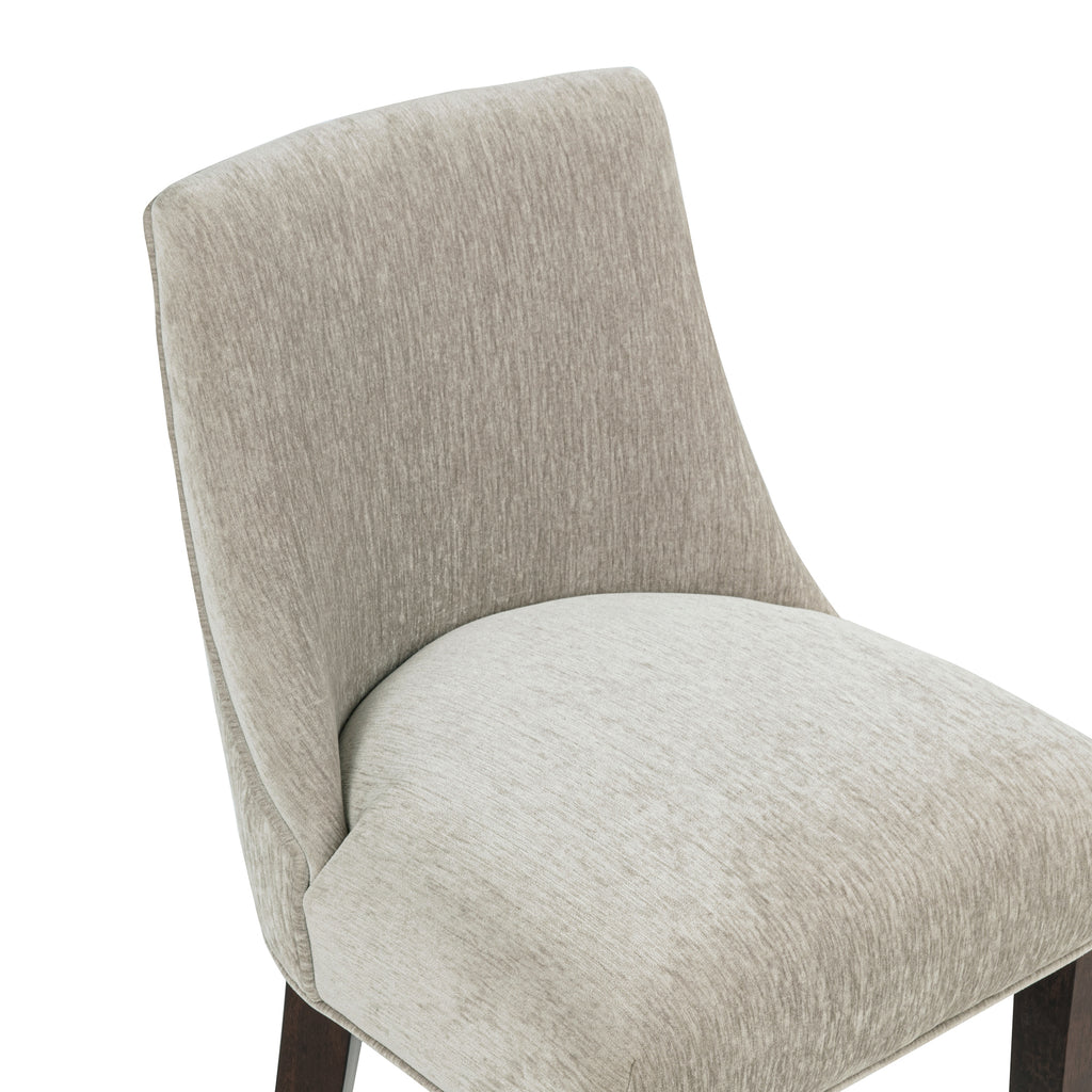 Beever Wood Chenille Counter Stool