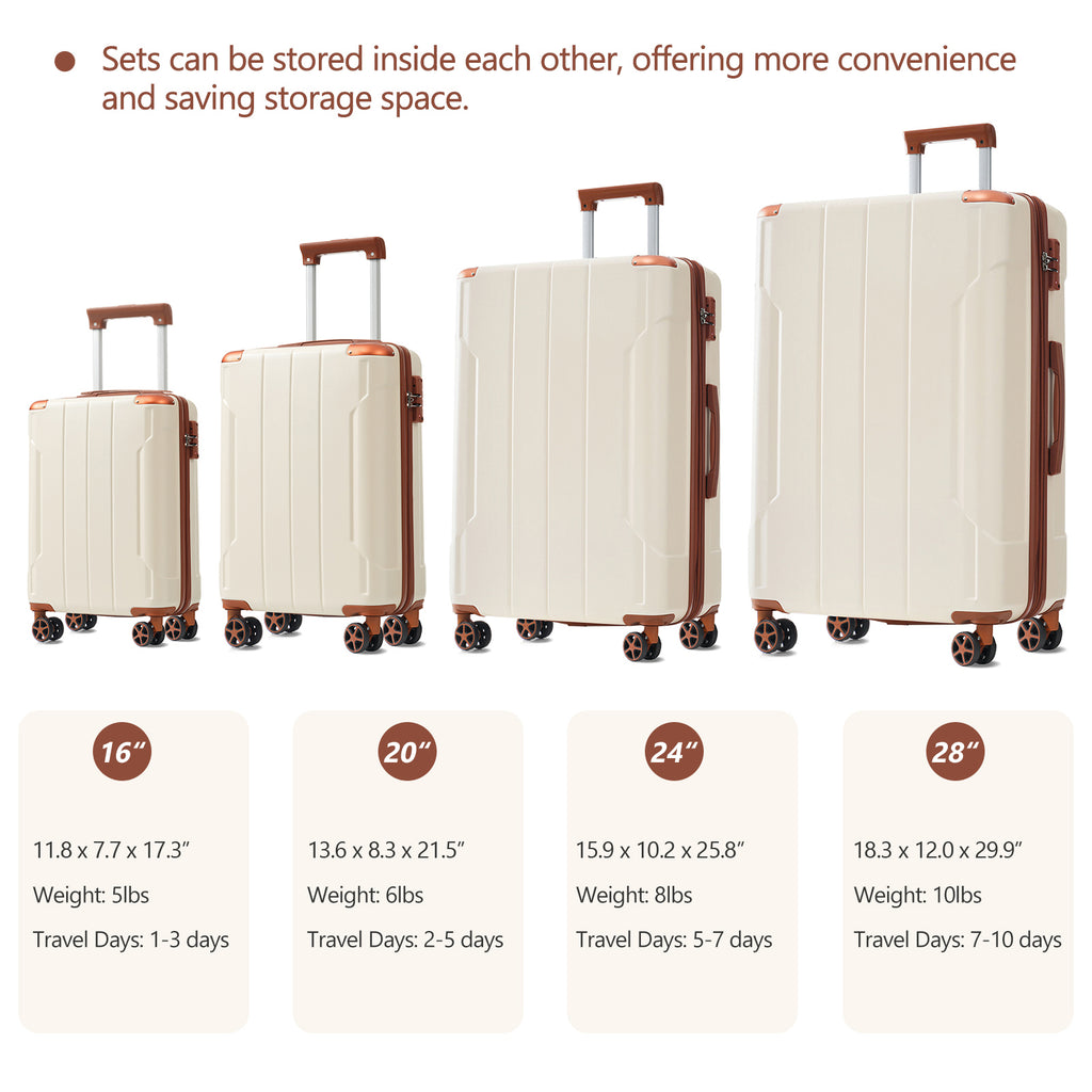 Hardshell Luggage Sets 6 Piece Suitcase Set