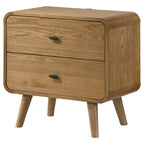 Winston Light Ash 2-Drawer Nightstand Bedside Table