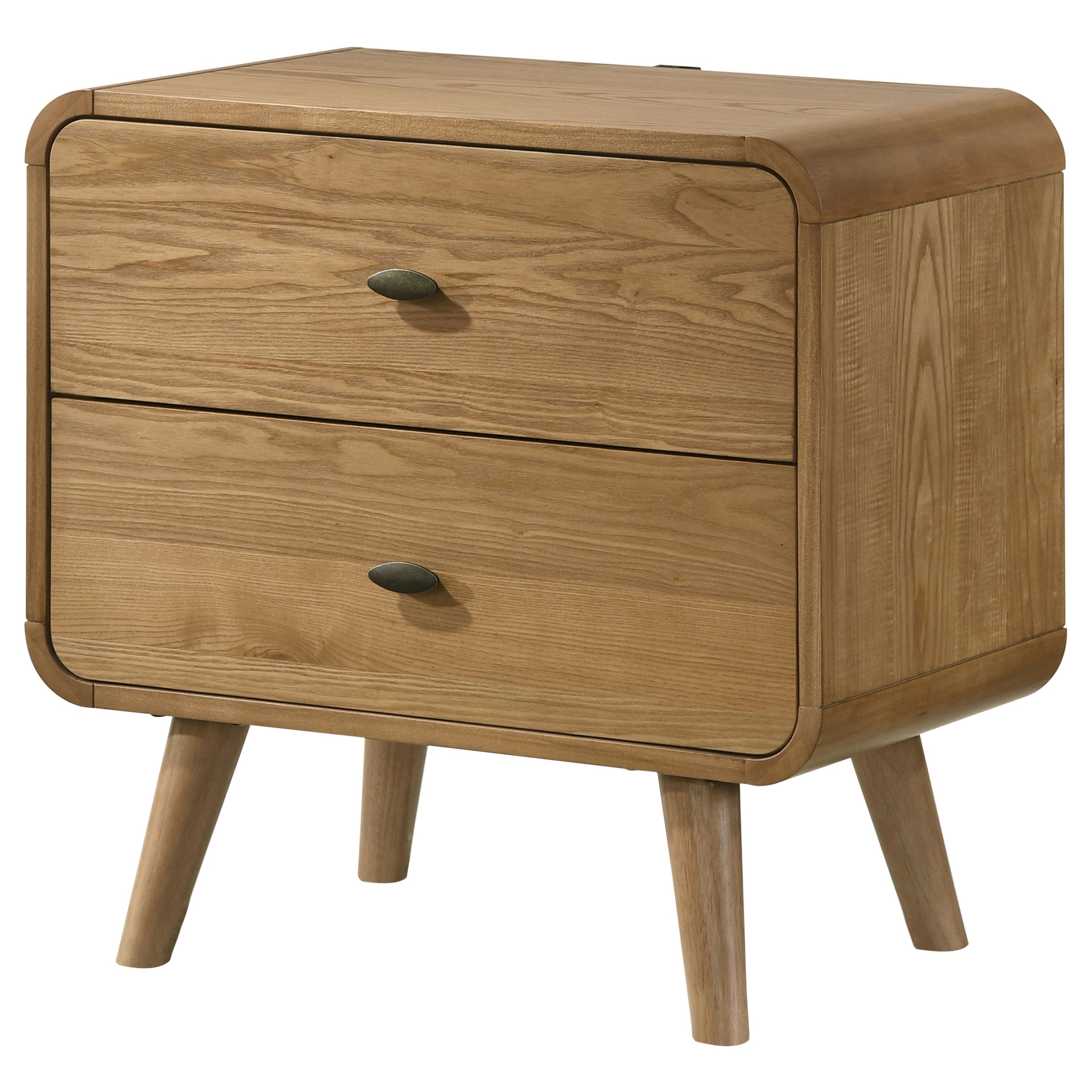 Winston Light Ash 2-Drawer Nightstand Bedside Table