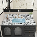 43"x22" Bathroom Vanity Top with Undermount Sink and Backsplash
