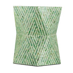 19" Tapered Green Pedestal Stool