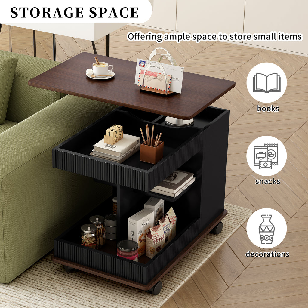 U-Can Adjustable End Table with Wheels