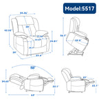 Up To 350 LBS Chenille Power Lift Recliner Chair
