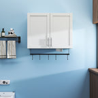 Bathroom Wall Cabinet with Adjustable Shelf and Towel Bar