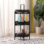 Small Handwoven Side Tables – 3-Tier Oval Organizer