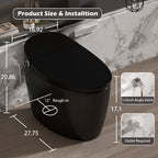 Smart Toilet with Built-In Bidet - ADA One-Piece Toilet (Black)