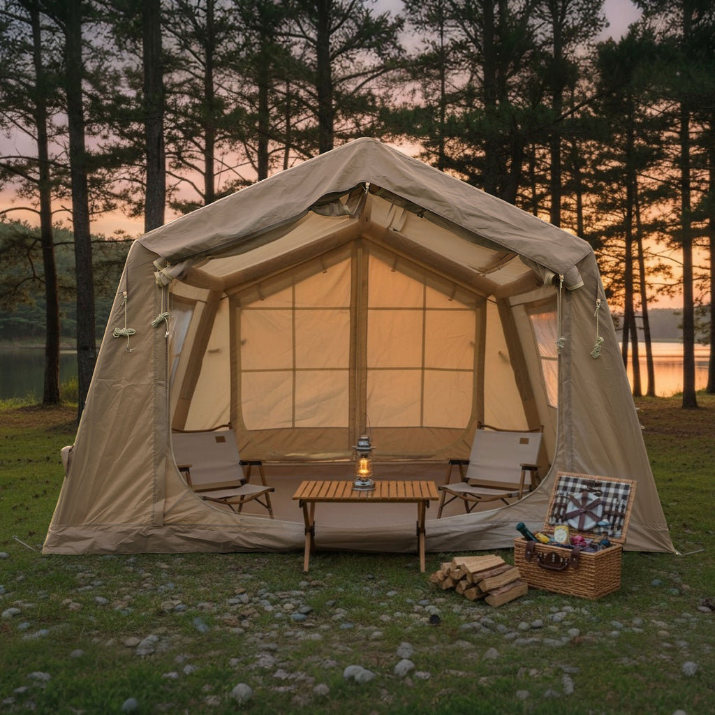 VKAMP Inflatable Camping Tent for 4-8 Persons