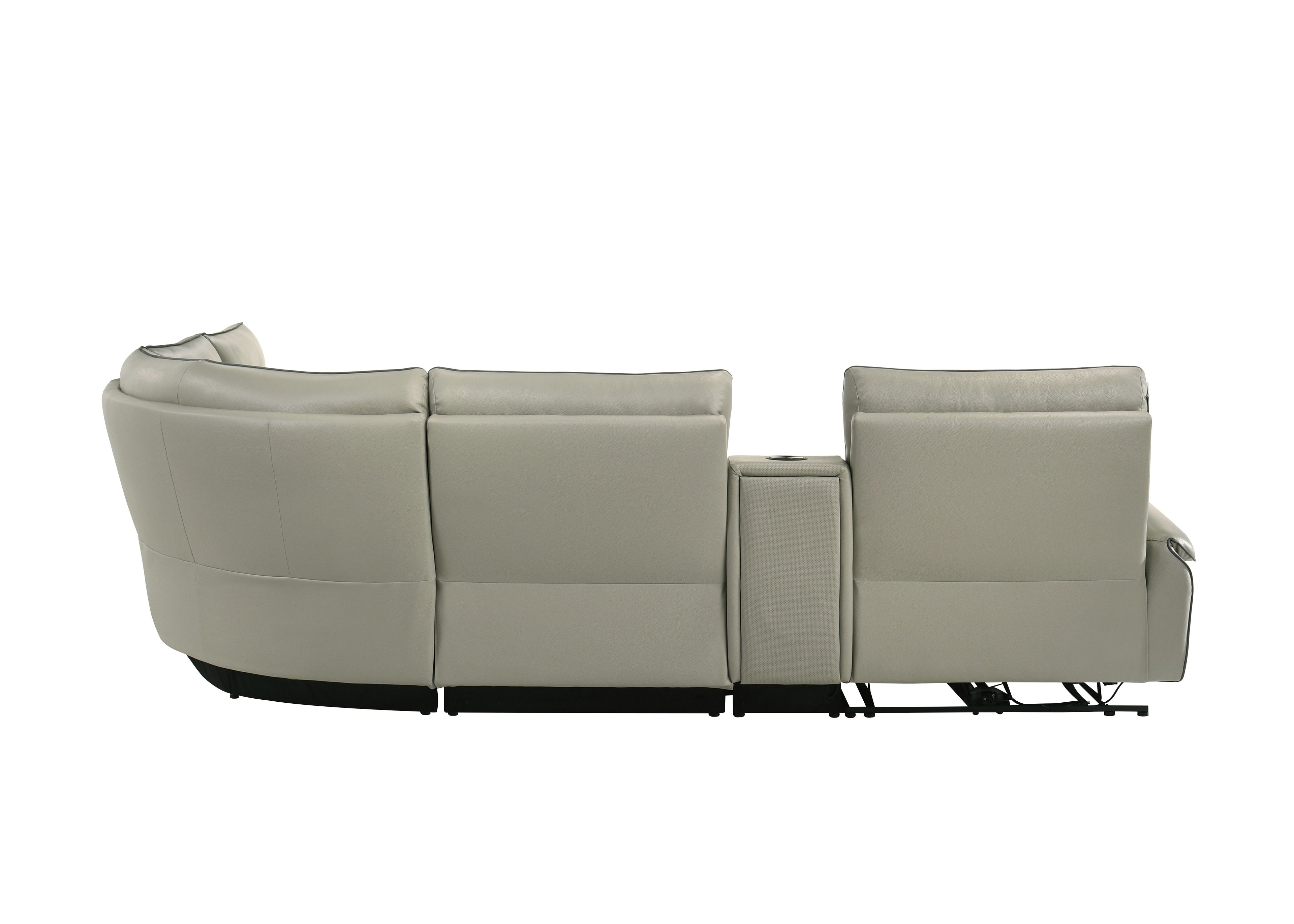 Jayke Top Grain Leather Match Power Motion Sectional Sofa