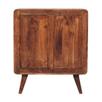 Solid Wood Curved Honey Chest of Drawers