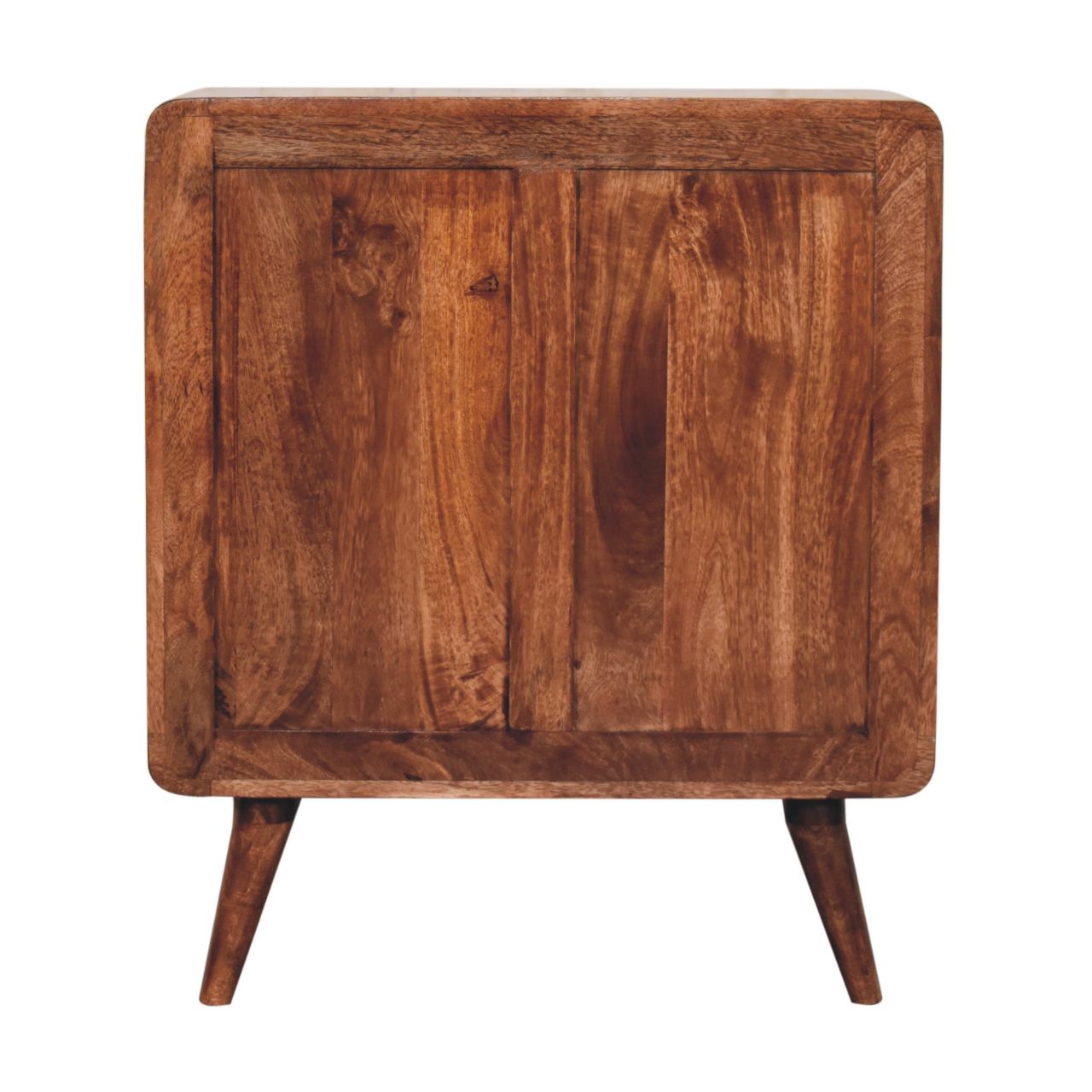 Solid Wood Curved Honey Chest of Drawers