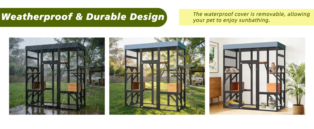 Premium Solid Wood Pet Enclosure