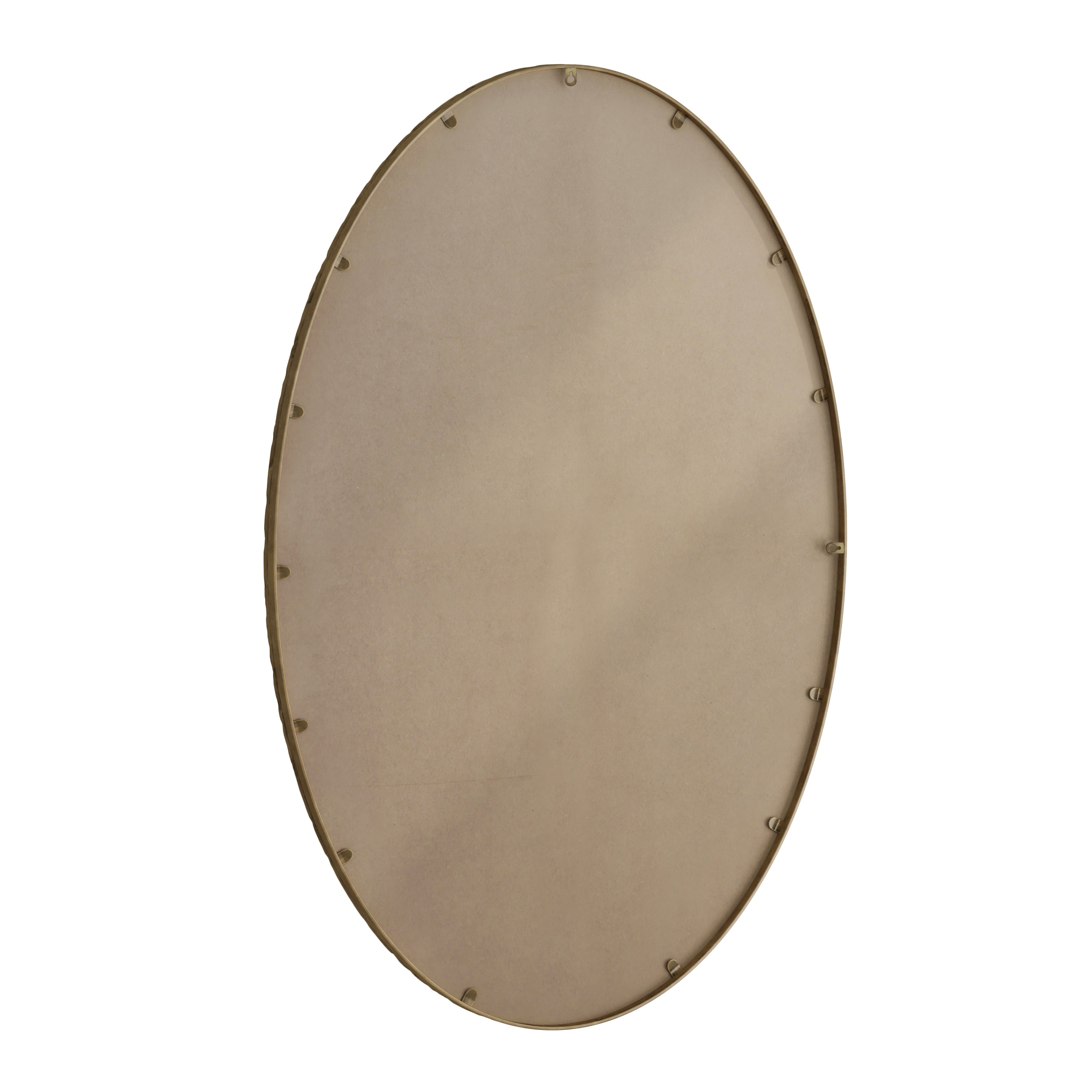 Iron Art Oval Retro Mirror in Gold with Antique Effect