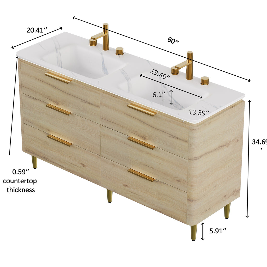Amara 60'' Bathroom Vanity & Sinks