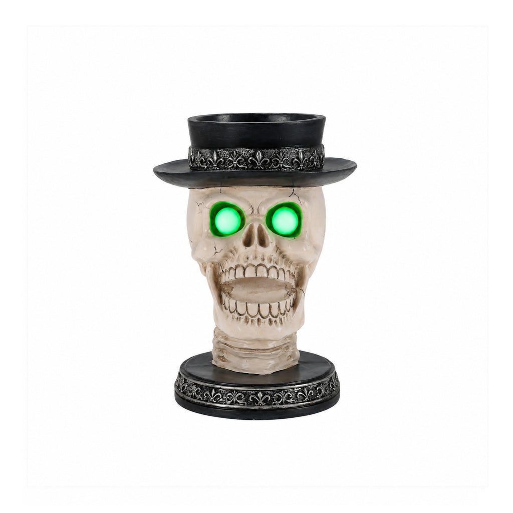 Halloween Skull Candle Holder with Glowing LED Lights