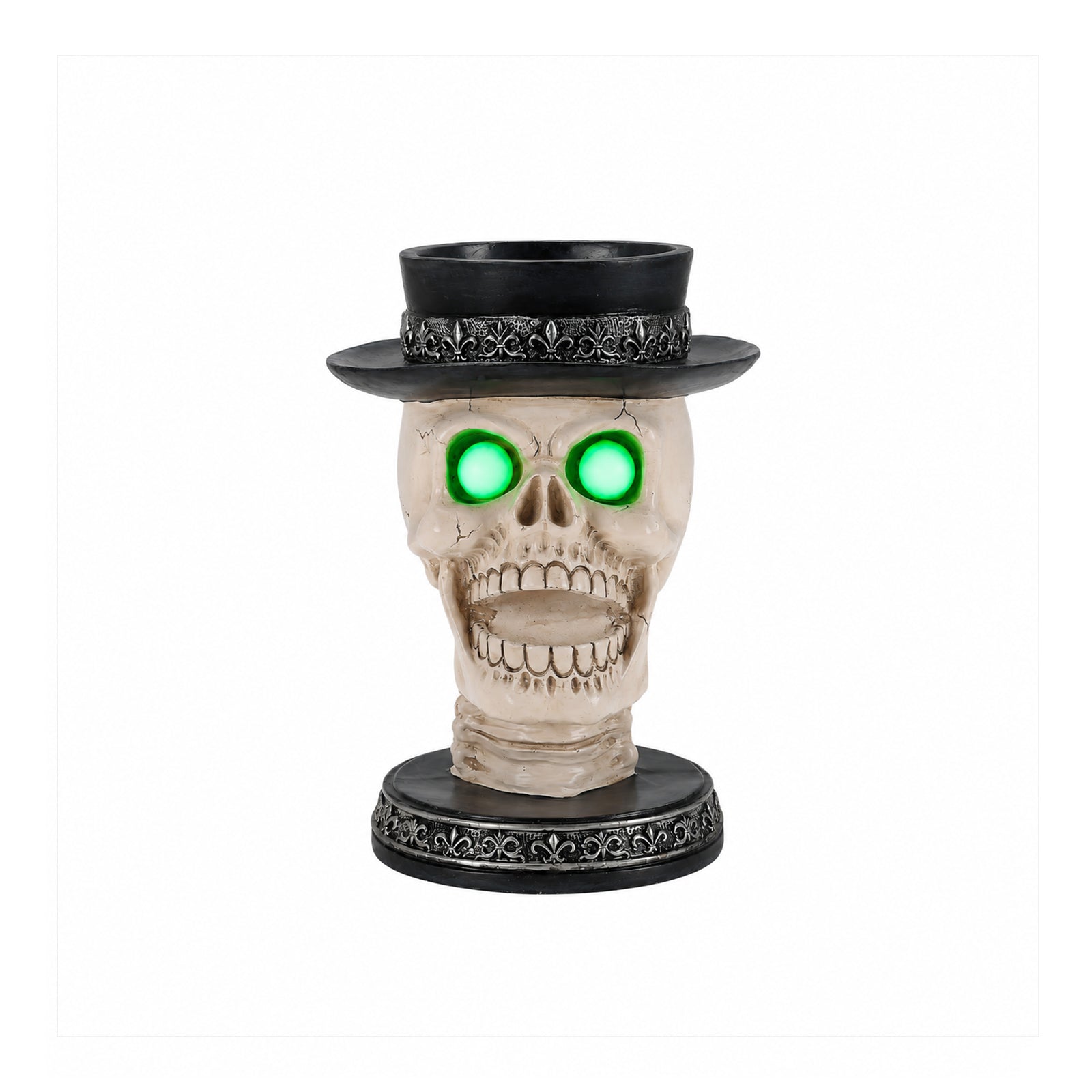 Halloween Skull Candle Holder with Glowing LED Lights