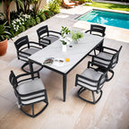 Modern 7PC Outdoor Aluminum Dining Set