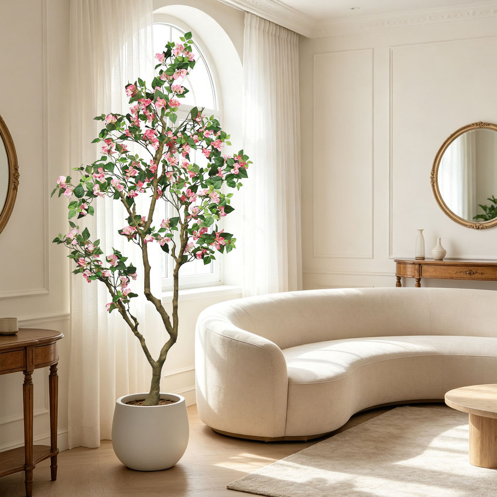 7FT Artificial Bougainvillea Tree with Realistic Flowers