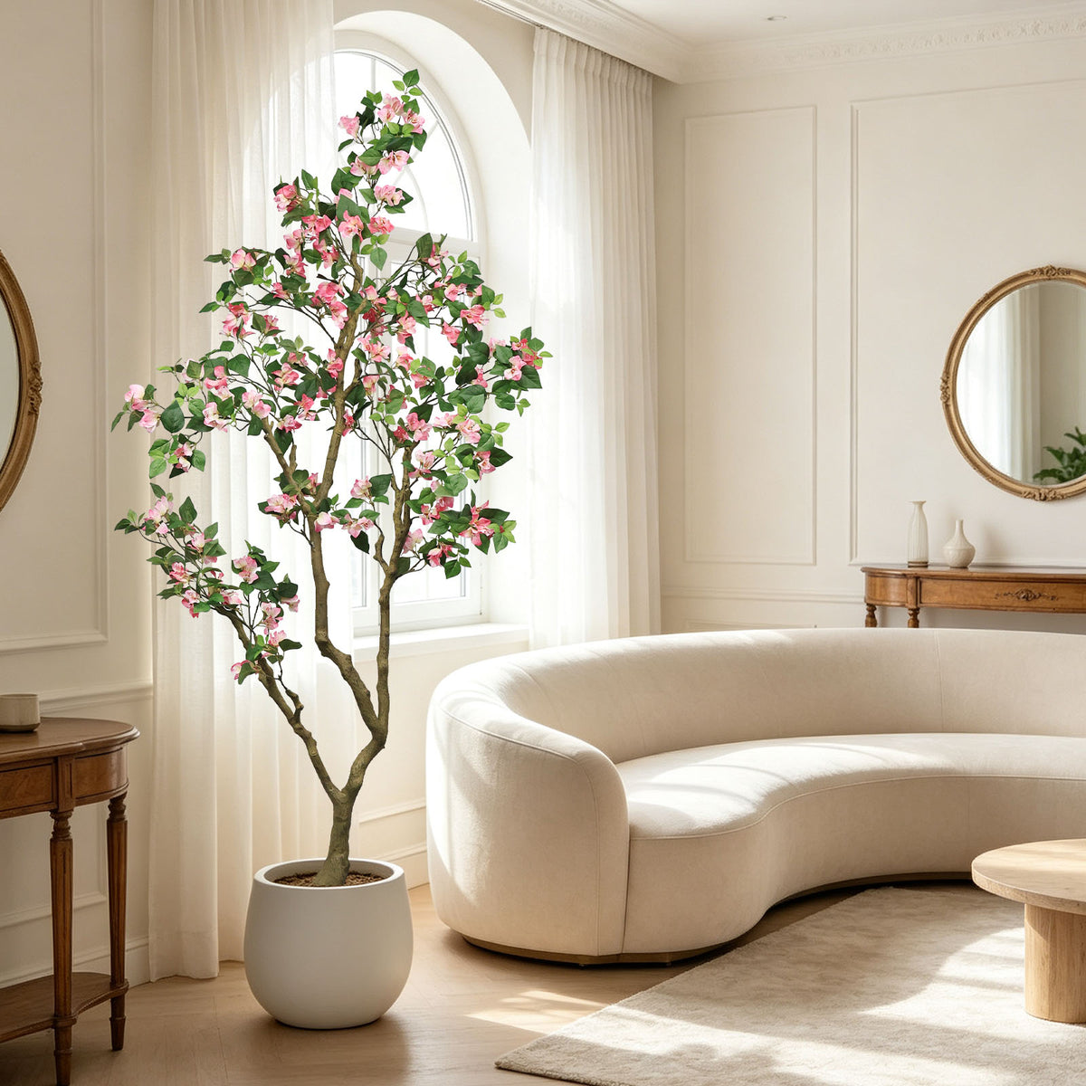 7FT Artificial Bougainvillea Tree with Realistic Flowers