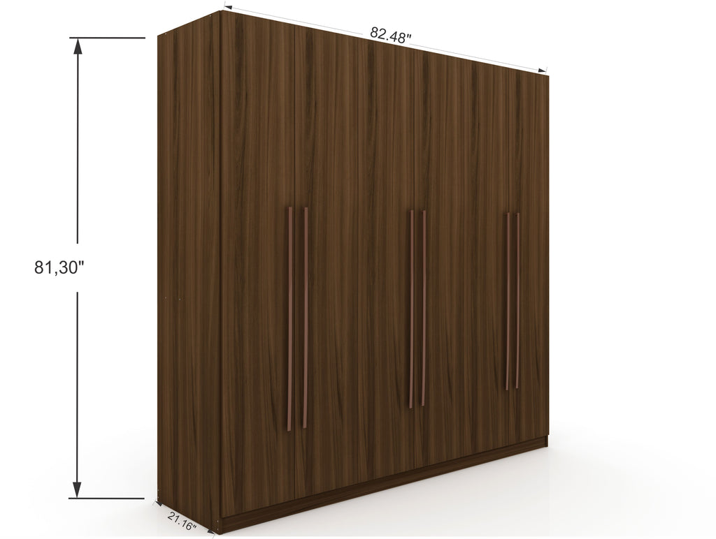 Gramercy 82" Wardrobe Closet in Chestnut