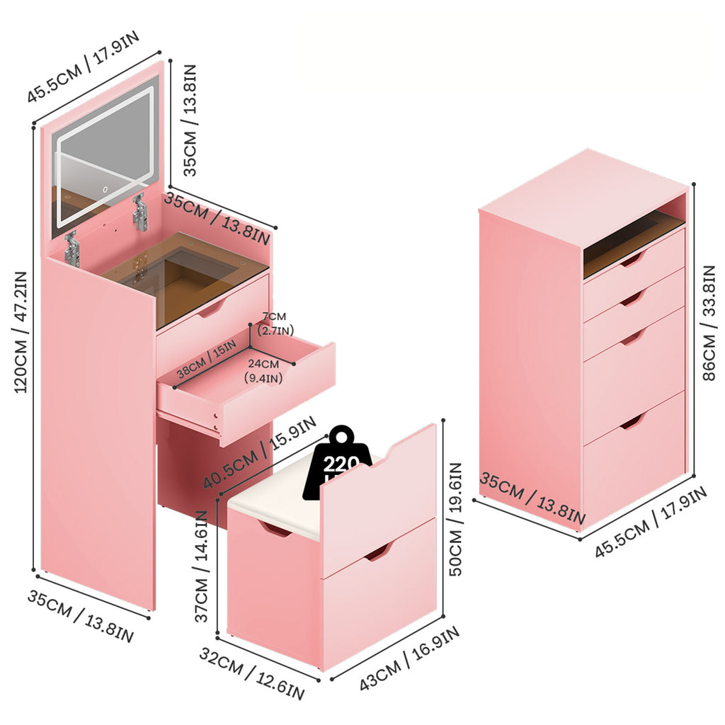 Dressing Table and Stool Set