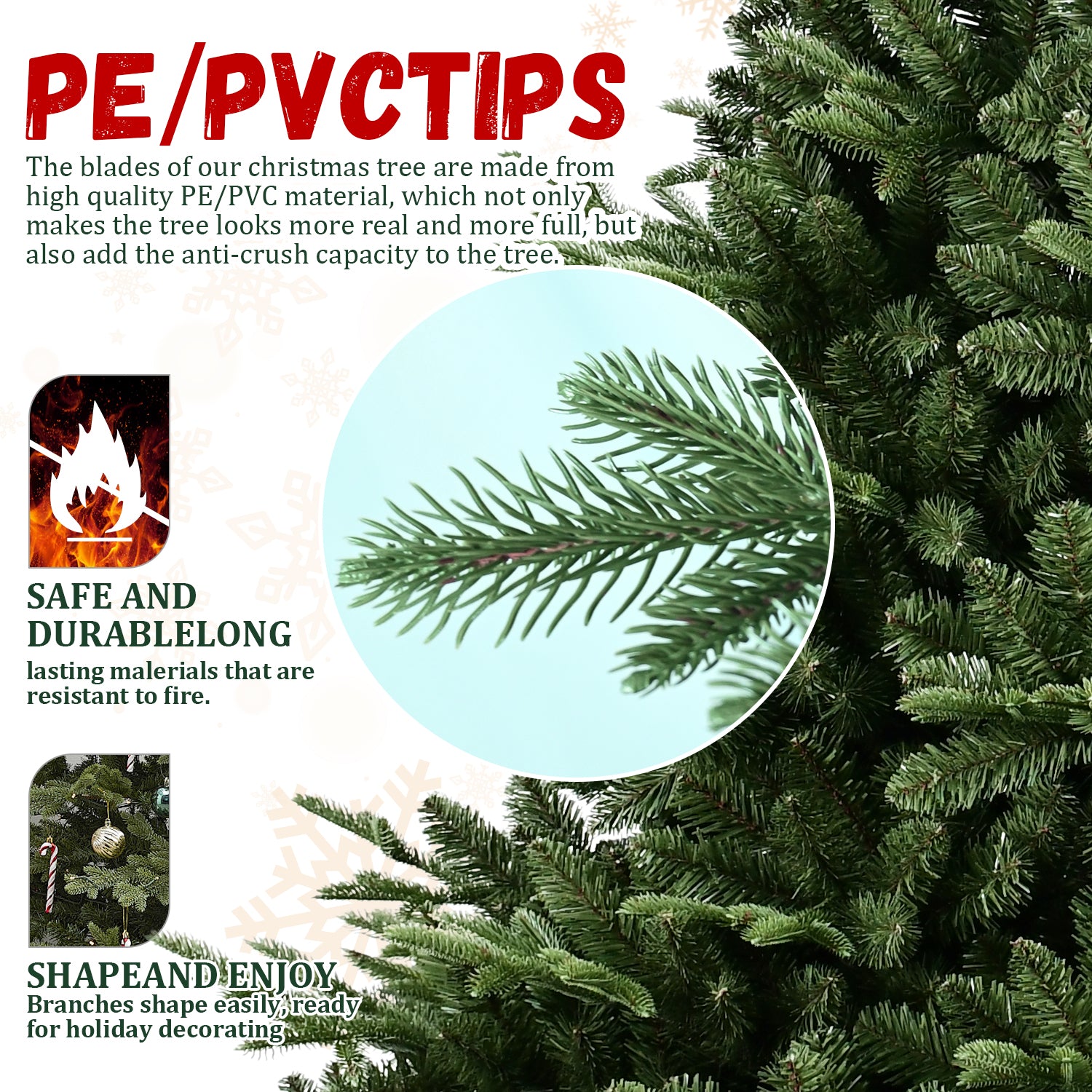 Full-Shaped 7FT Christmas Tree with 2257 Tips