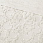 Tufted Cotton Chenille Medallion Fringe Coverlet Mini Set