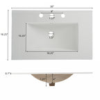 30" Bathroom Vanity with Ceramic Sink