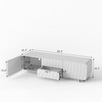 58'' TV Console With Modern Unique Spiral Wave Design