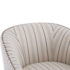 Upholstered Stripe Barrel Chair