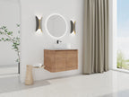 30'' Wall-Mounted Bathroom Vanity With Ceramic Art Sink