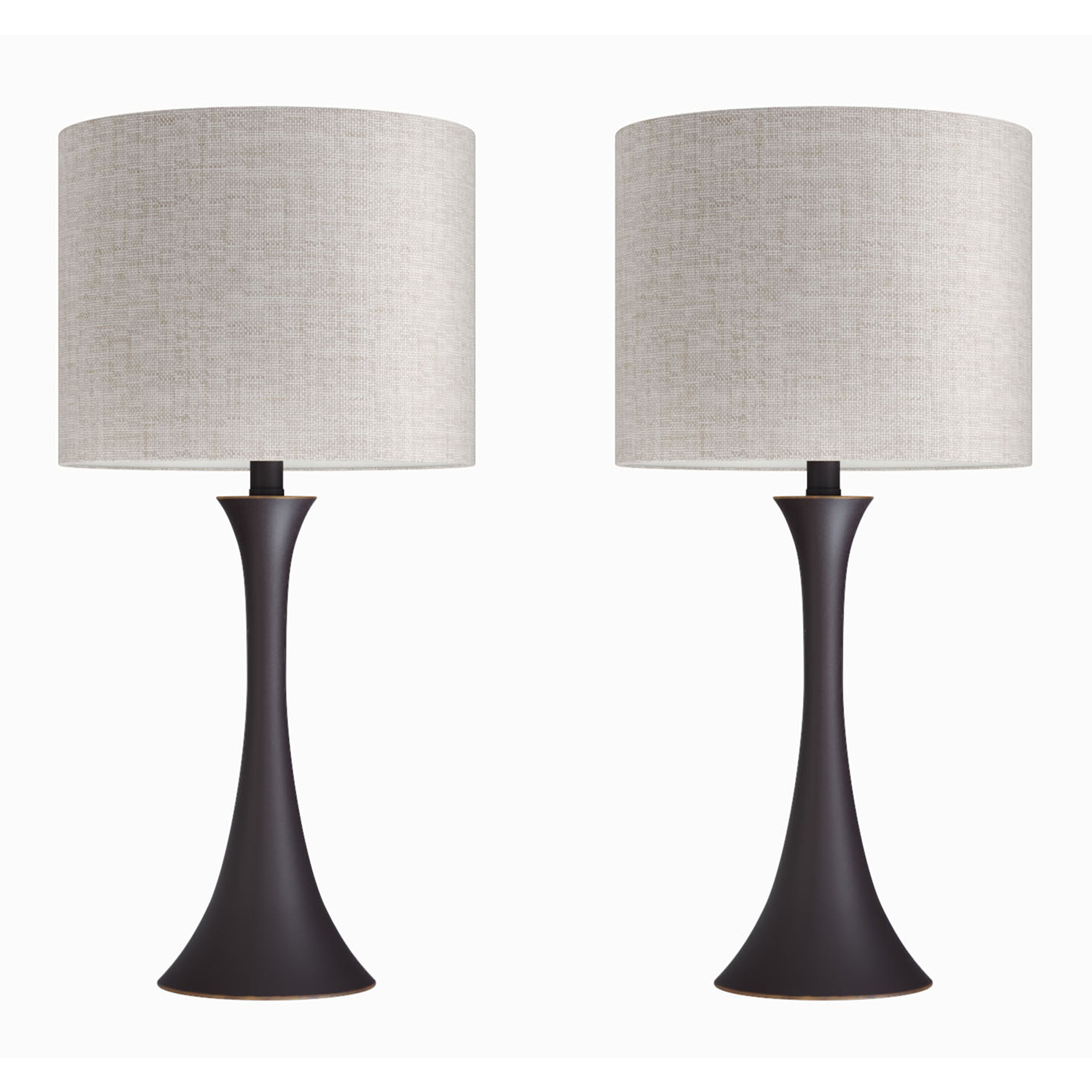 24" Contemporary Metal Table Lamp in Oil Rubbed Bronze