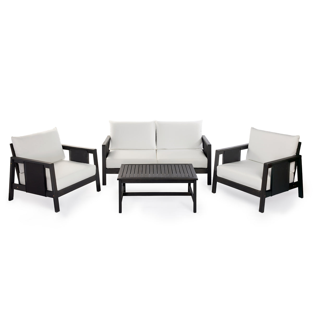 4-Pieces Outdoor Sofa Set with Cushions