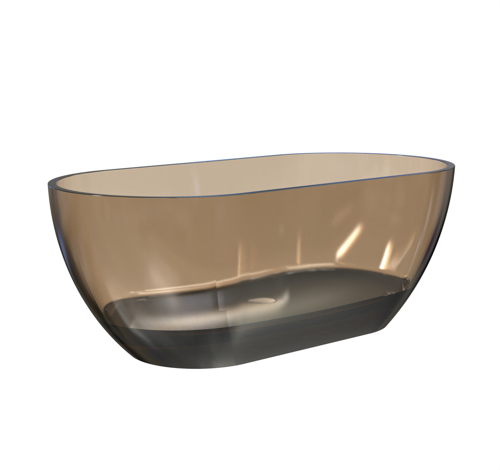 59 Inch Resin Oval Freestanding Bathtub
