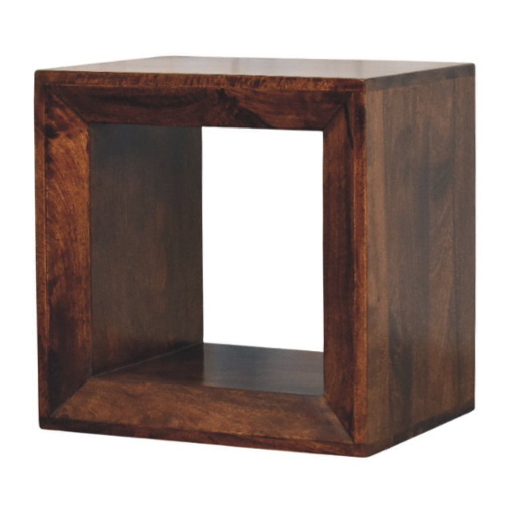 Solid Wood Solis California Side Table With Open Storage