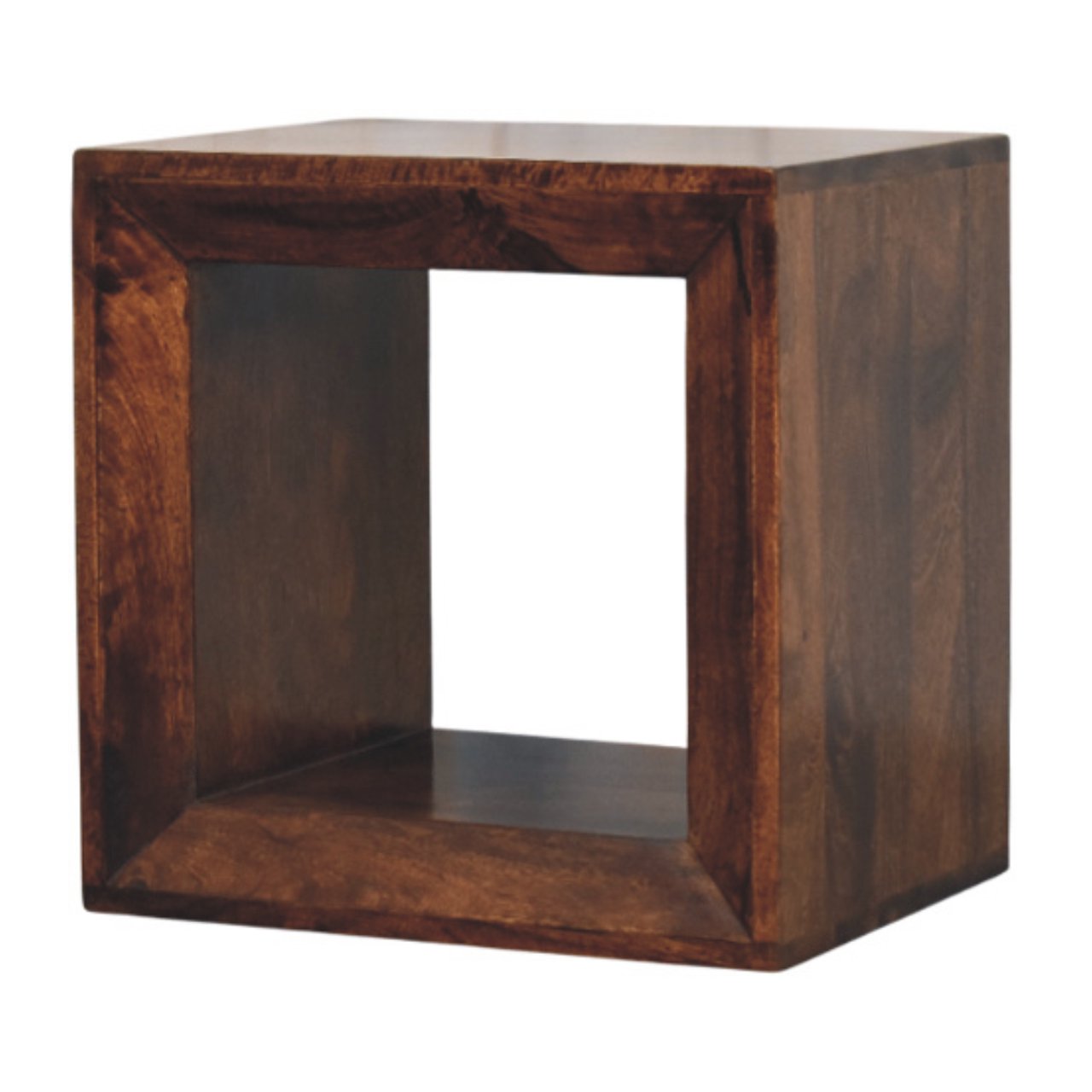 Solid Wood Solis California Side Table With Open Storage