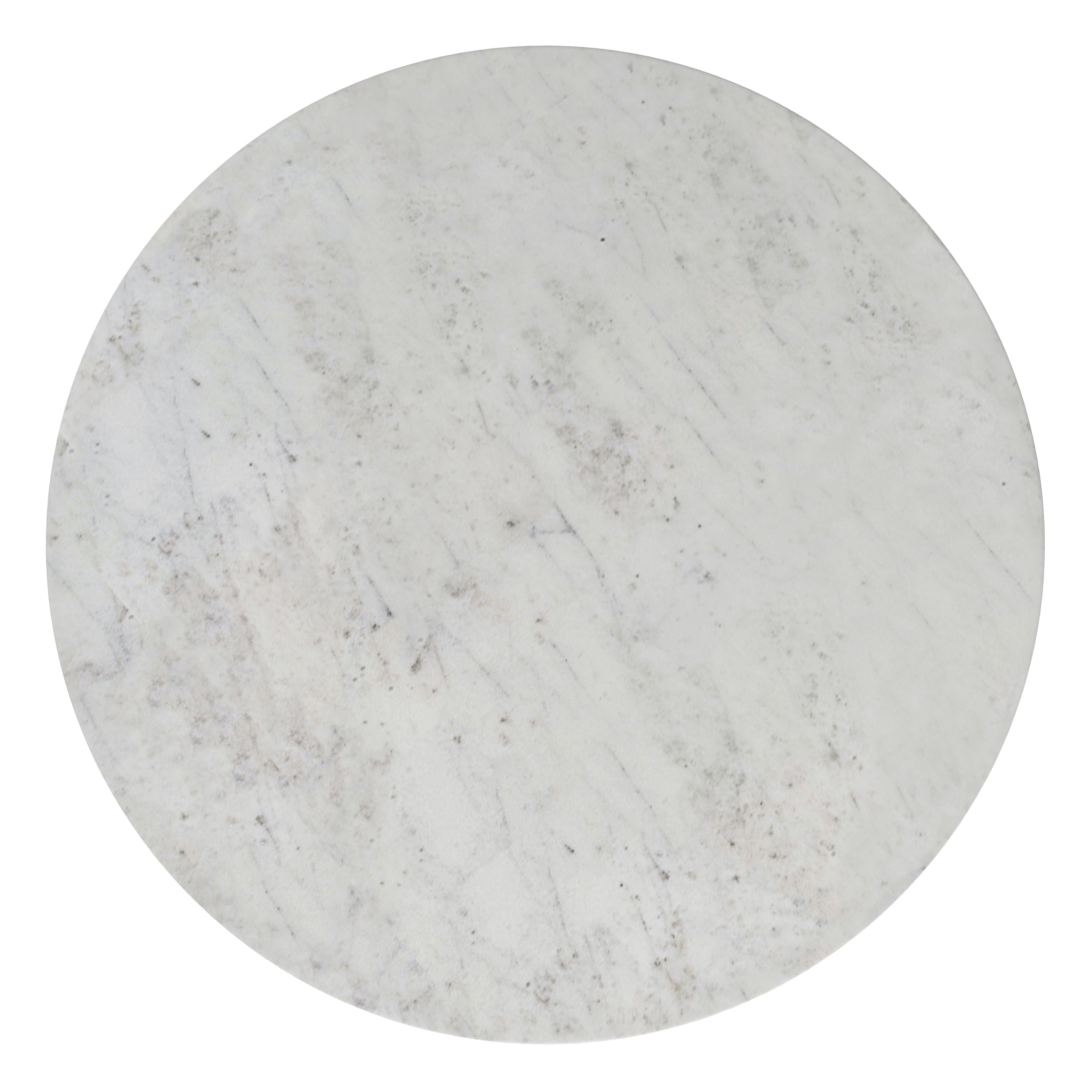 Osborne 36 Inch Wide Genuine Marble and Iron Contemporary Dining Table
