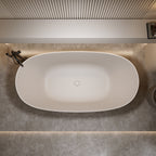 69'' Freestanding Bathtub Resin Stone Soaking Bathtub