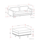 Morrison 89-Inch Sofa and Ottoman Set