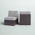 Armless Fully Assembled Patio Chair Set