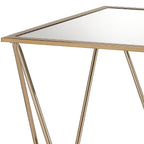 Fogya Mirrored & Champagne Table